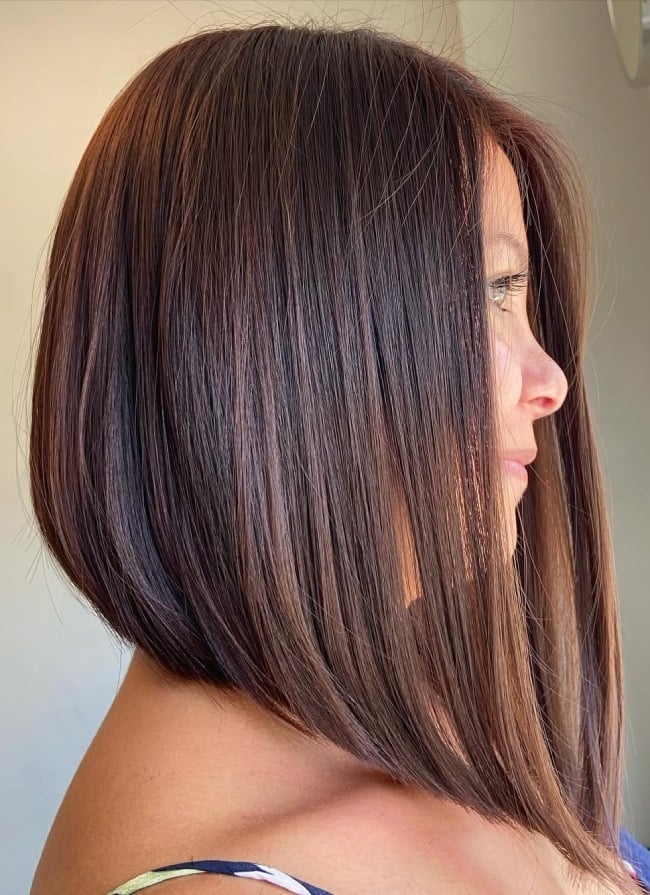 Choppy Collarbone Lob With Highlights — Trendy Straight Hair