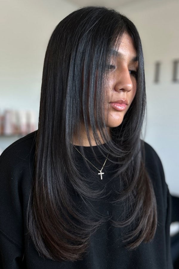 Mid-Back Layers With Face-Framing Detail — Trendy Straight Hair