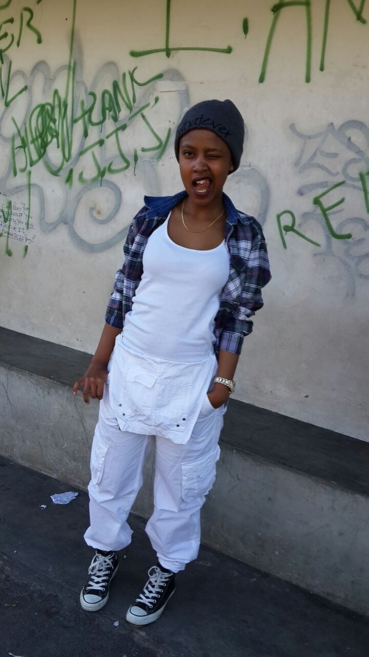 White Cargo Overalls with Plaid Shirt — Trendy Tomboy Outfits