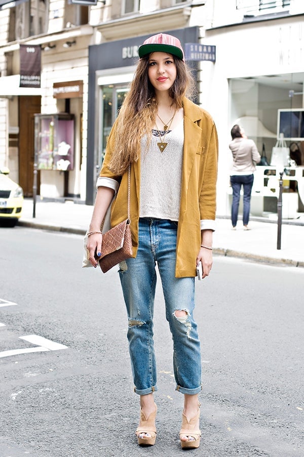Yellow Blazer with Tank Top and Jeans — Trendy Tomboy Outfits