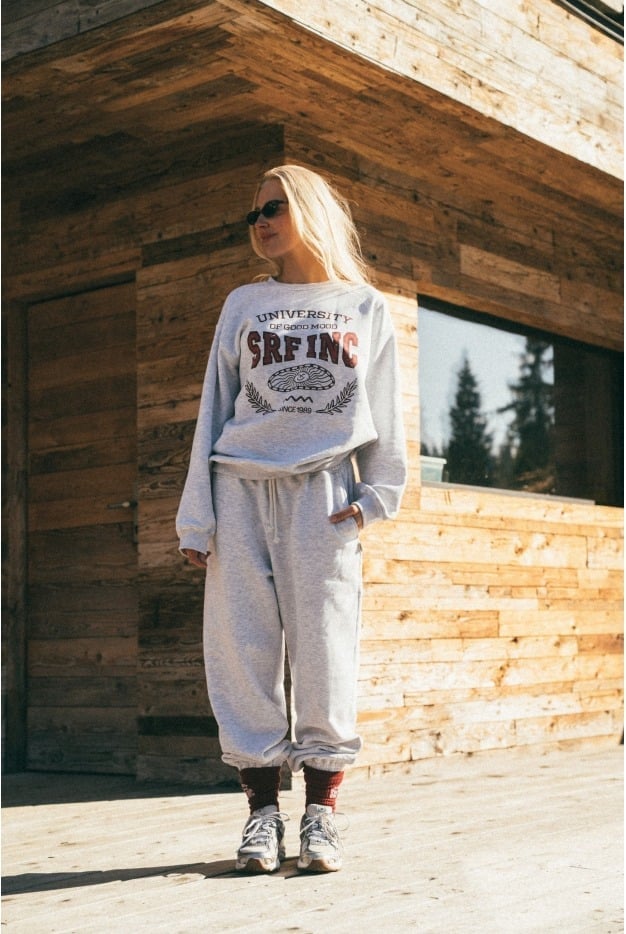 University Graphic Sweatshirt Set — Trendy Uni Outfits