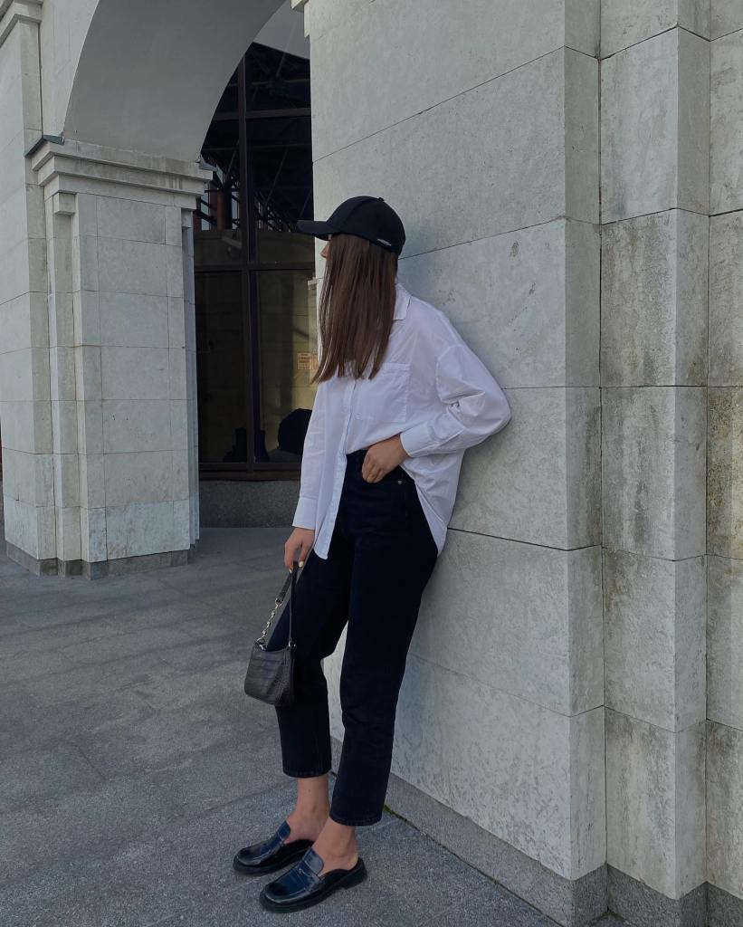 Oversized White Shirt with Straight Leg Trousers — Trendy Uni Outfits