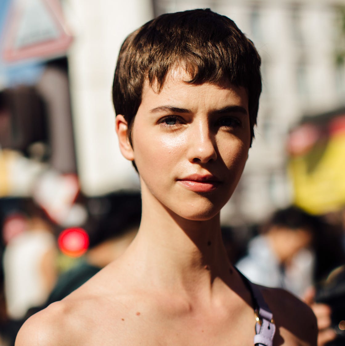 Textured Dark Brown Pixie With Crown Volume Textured Dark Brown Pixie With Crown Volume — Trendy Very Short Hair