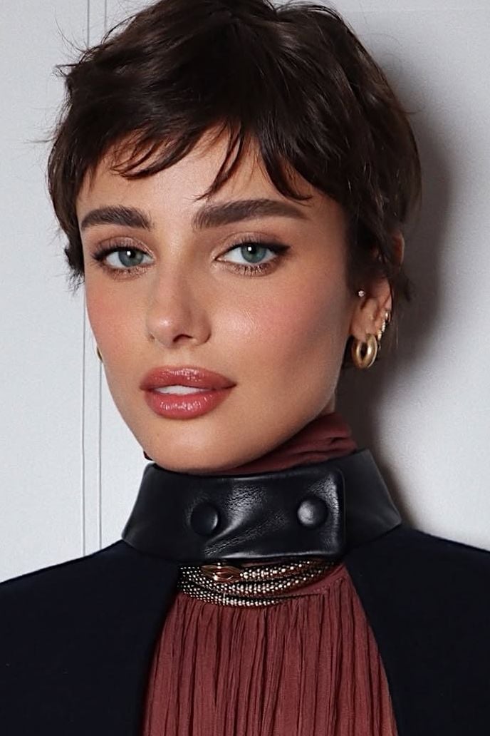 Textured Dark Brown Pixie With Wispy Bangs Textured Dark Brown Pixie With Wispy Bangs — Trendy Very Short Hair