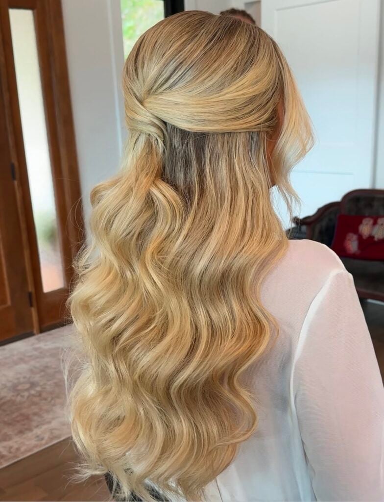 Mid-Back Fishtail Braid With Waves — Trendy Wedding Hair