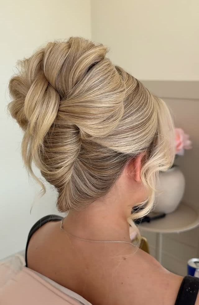 Voluminous French Twist Updo — Trendy Wedding Hair