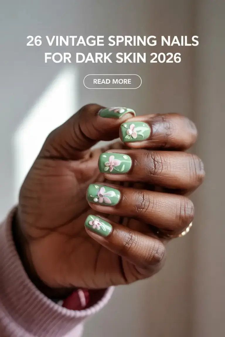 Vintage Spring Nails for Dark Skin 2026: Elegant Colors and Timeless Manicure Ideas