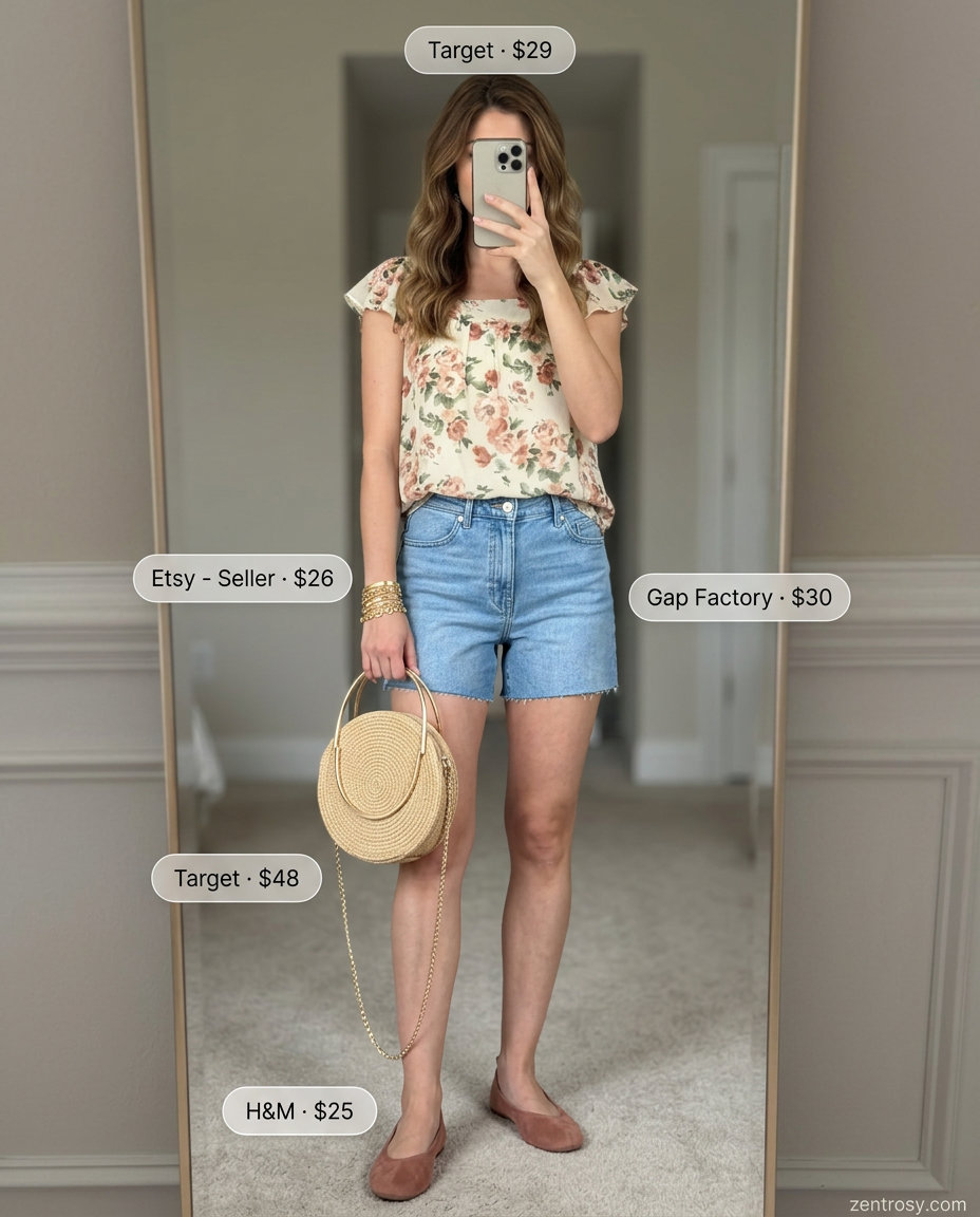What to Wear with Denim Shorts Summer 2026 outfit idea - fashion styling inspiration