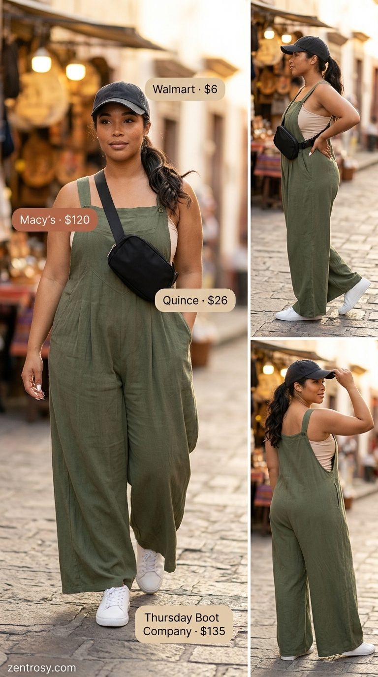 20. Olive Linen Jumpsuit