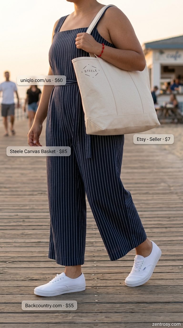 19. Striped Linen Jumpsuit