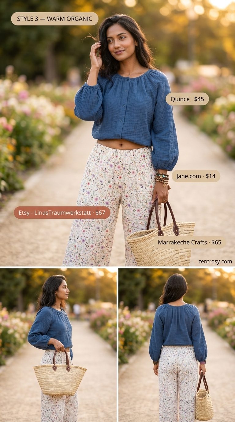 Boho Summer Dream Culottes 2026 Multicolor floral culottes for women 2026, styled with an off-the-shoulder blouse and espadrilles for a boho summer look.