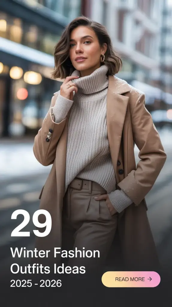 Winter Fashion Outfits Ideas 2025 – 2026: Classy, Casual & Chic Looks for Cold Seasons