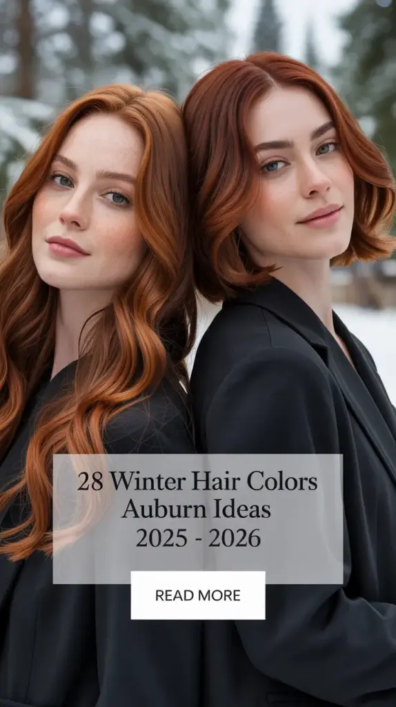 Winter Hair Colors Auburn Ideas 2025–2026: Warm, Chic & Luminous Looks for Every Shade