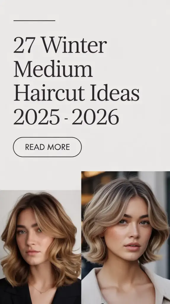 Winter Medium Haircut Ideas 2025–2026: Cozy, Chic & Effortlessly Trendy Looks for the Cold Season