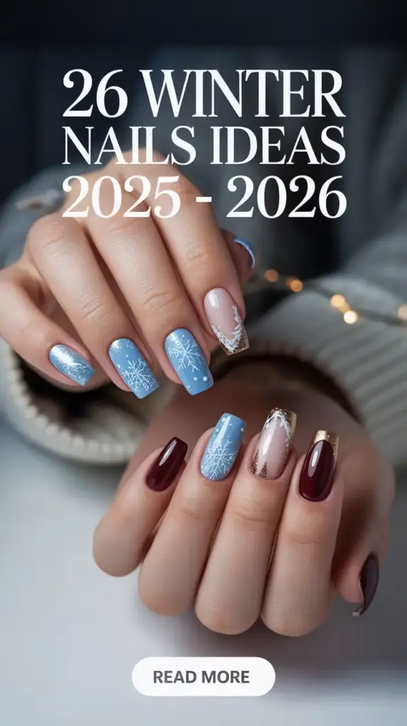 Winter Nails Ideas 2025–2026: Trendy, Cozy & Elegant Winter Nail Designs to Try This Season