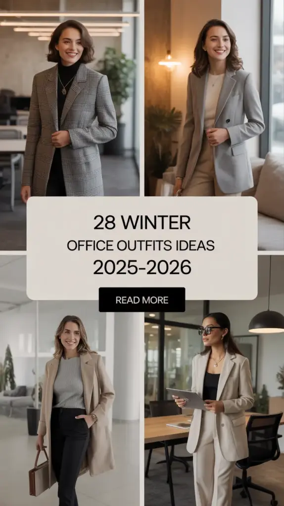 Winter Office Outfits Ideas 2025 – 2026: Stylish Looks for Women