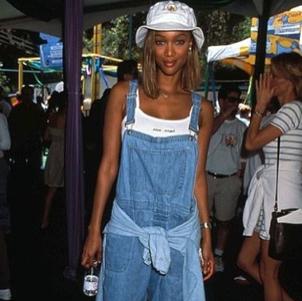Denim Overalls Y2K Party Look with Tied Shirt Denim Overalls Y2K Party Look with Tied Shirt — Y2K Party Outfit Inspiration